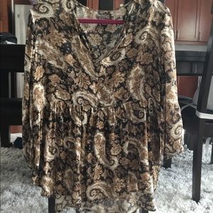 Paisley print top